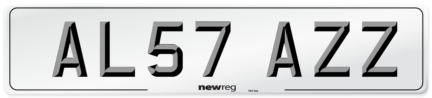 AL57 AZZ Number Plate from New Reg